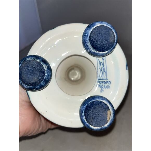 2 Vintage Deborah Sears ISIS Ceramic hand painted candle holders Oxford England - Picture 5 of 5